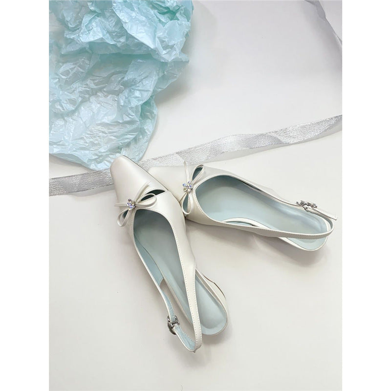Damen Slingback Ballerinas mit eleganter Schleifenverzierung R&B
