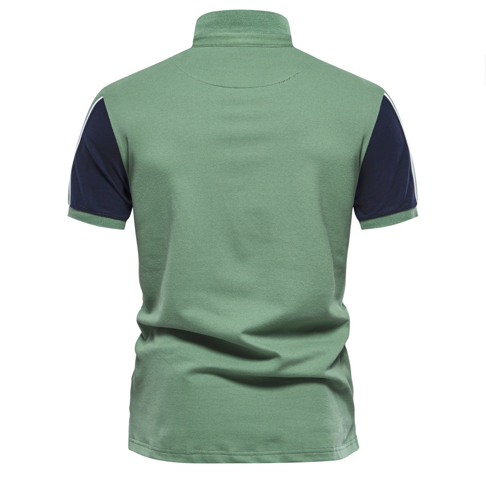 Herren Polohemd mit kontrastierenden Ärmeln