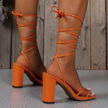 Damen Blockabsatz-Sandalen mit elegantem Kreuzband-Design R&B