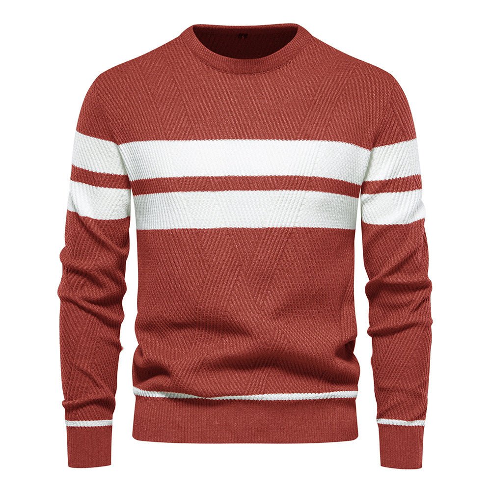 Herren strukturiertes Sweatshirt mit modernen Streifen R&B