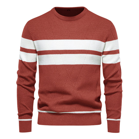 Herren strukturiertes Sweatshirt mit modernen Streifen R&B