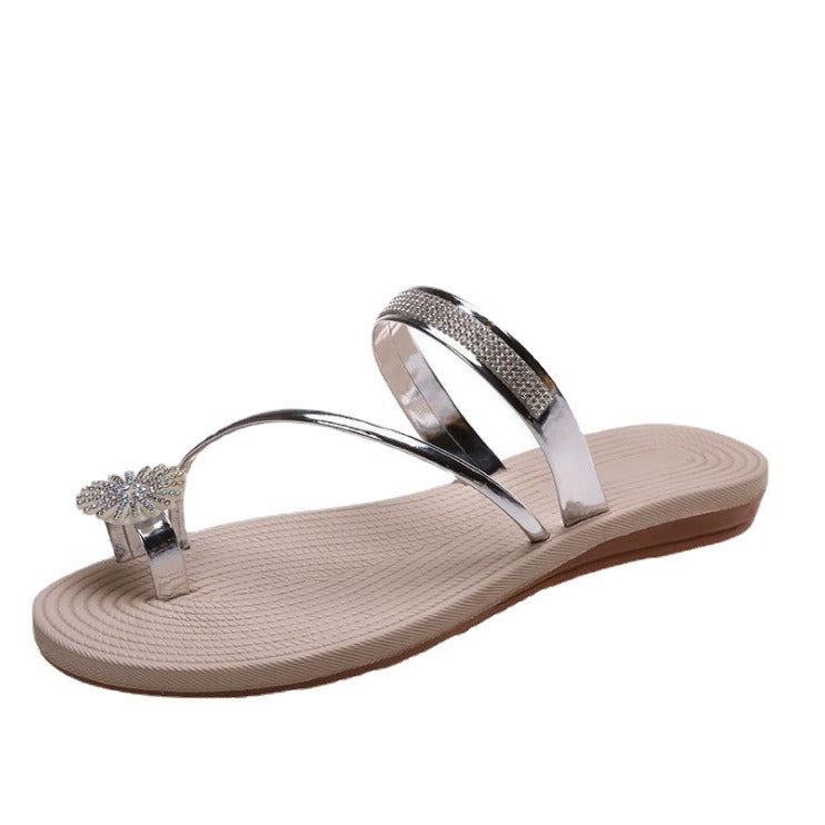 Damen Glamouröse Zehentrenner-Sandalen R&B