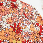 Damen Langarm-Badeanzug mit floralem Design und herausziehbarem Reißverschluss R&B