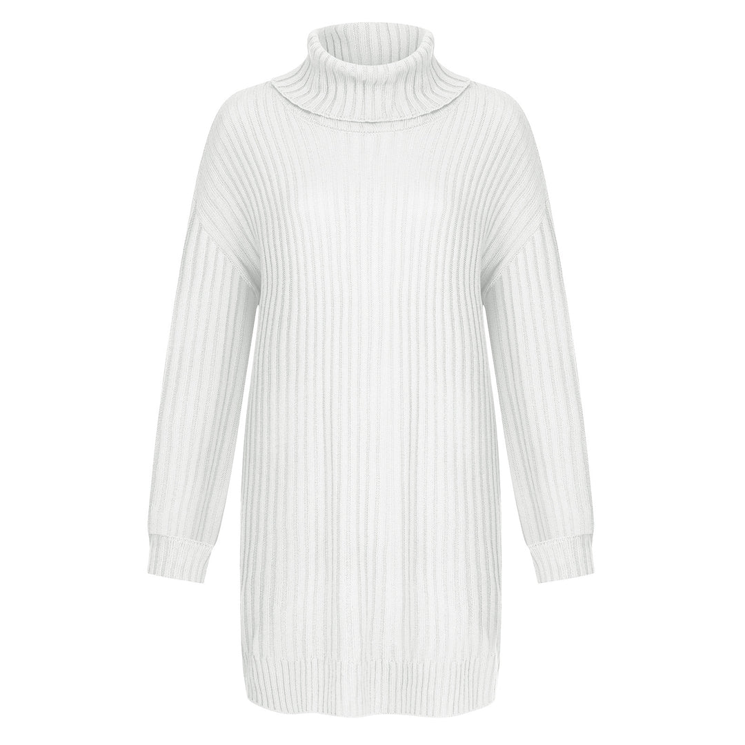 Damen Grobstrick Rollkragenpullover im lässigen Schnitt R&B