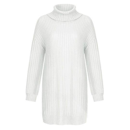 Damen Grobstrick Rollkragenpullover im lässigen Schnitt R&B