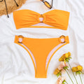 Damen Bandeau-Bikini mit modischen Ringdetails R&B