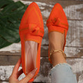 Damen elegante Slip-On Ballerinas mit modischem Knotendetail und atmungsaktivem Obermaterial R&B