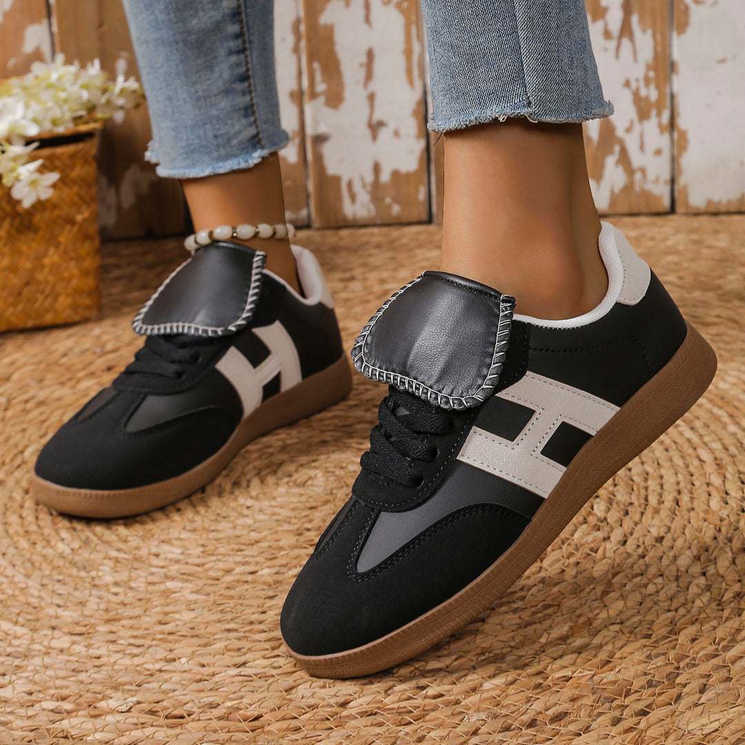 Damen Modische Sneakers mit eleganter Klappenakzent und rutschfester Sohle R&B