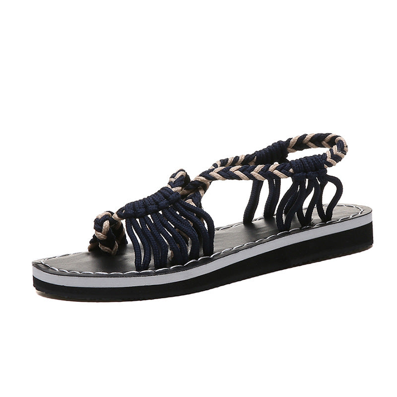 Damen Freizeit-Sandalen mit kunstvoll geflochtenem Riemen-Design R&B