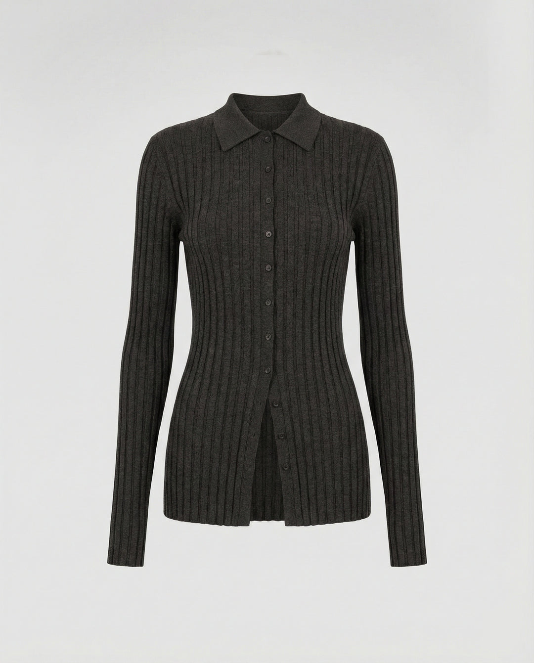 Damen Polo-Strickpullover aus ultrafeiner Wolle, dick und weich