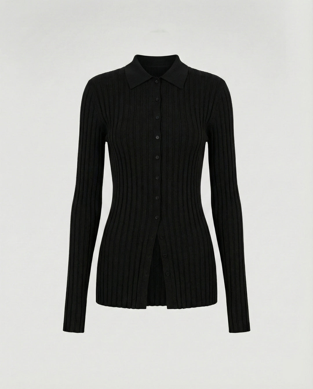 Damen Polo-Strickpullover aus ultrafeiner Wolle, dick und weich