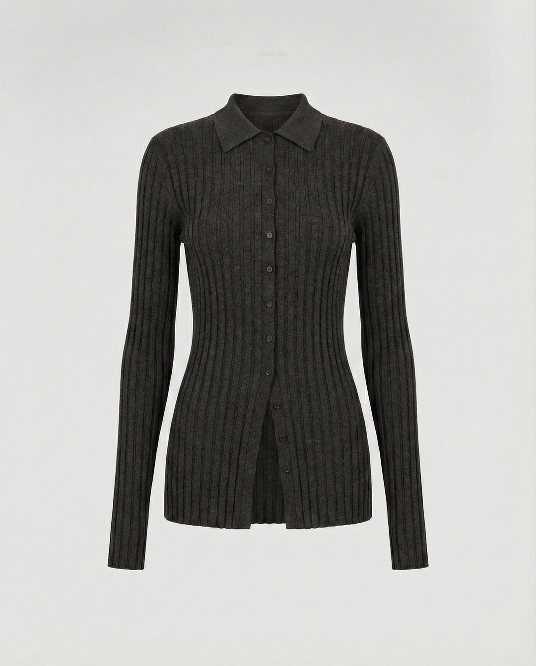 Damen Polo-Strickpullover aus ultrafeiner Wolle, dick und weich