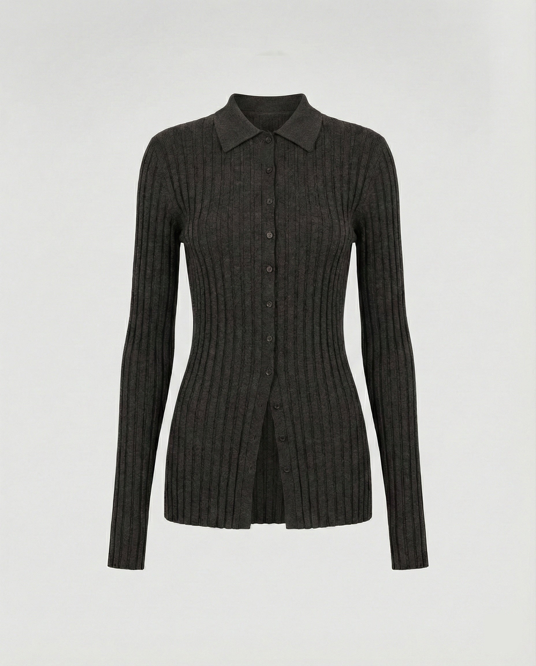 Damen Polo-Strickpullover aus ultrafeiner Wolle, dick und weich
