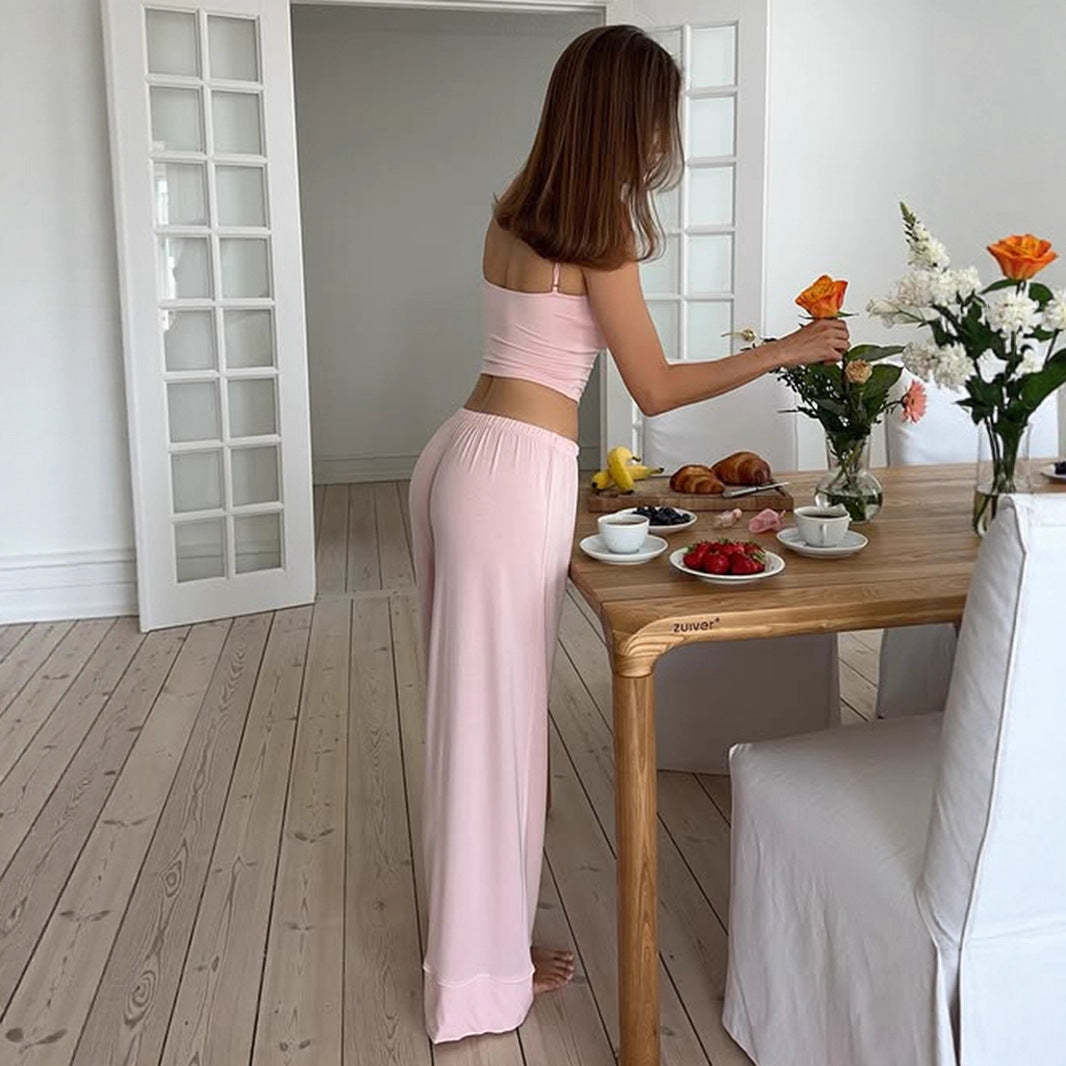 Damen lässiger Jumpsuit mit weitem Bein und verstellbarem Bund R&B