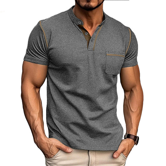 R&B | Kurzärmeliges Henley-Hemd