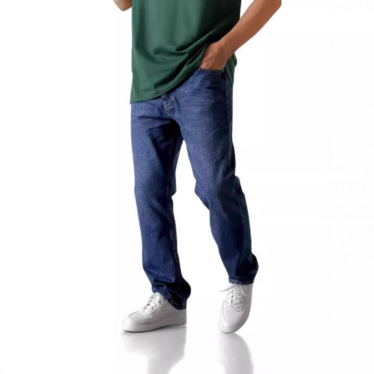 Herren Weite Denim-Hose mit modernem Waschungseffekt