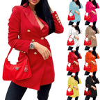 Damen moderner zweireihiger Blazer mit hochwertigen Knöpfen R&B