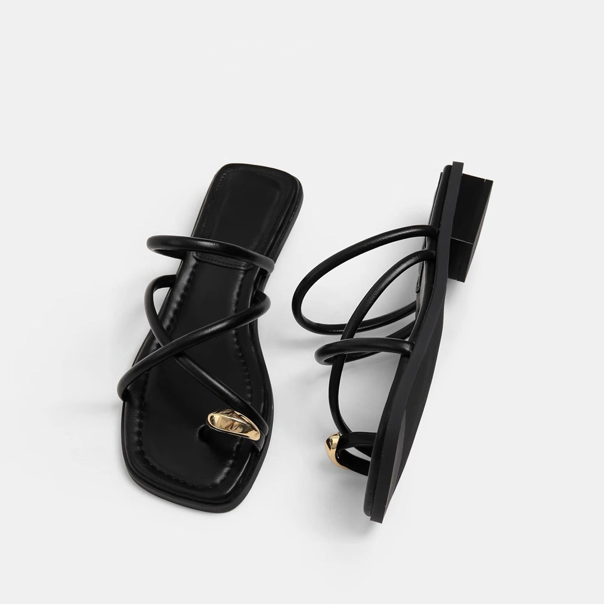 Damen Fußbett-Sandalen mit elegantem Kreuzriemendesign R&B