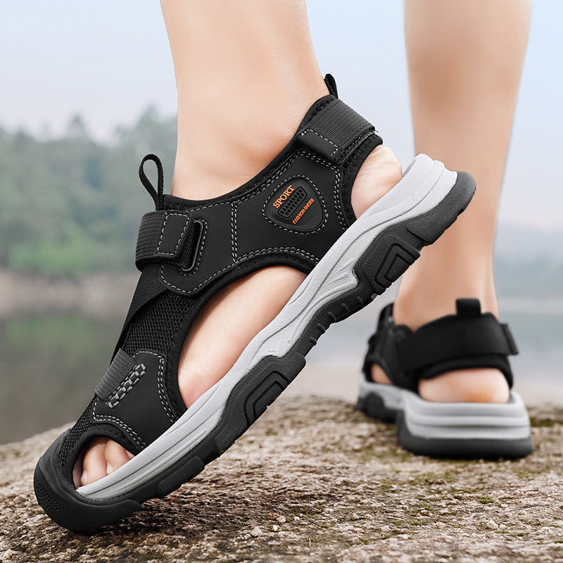 Damen Sportliche Freizeitsandalen mit verstellbarem Klettverschluss und rutschfester Sohle R&B