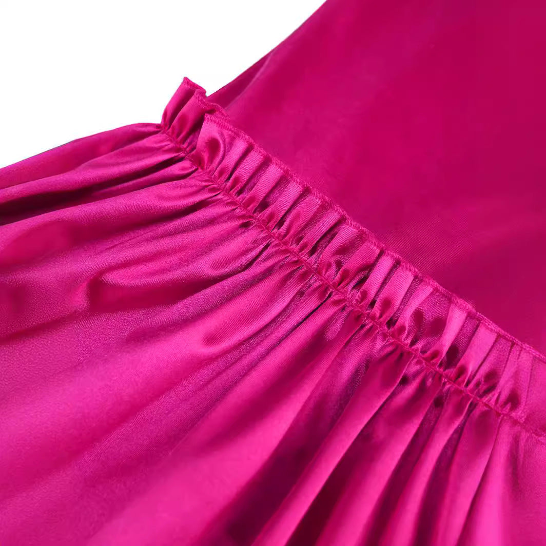 Damen elegante Palazzo-Hose mit Rüschendetails R&B