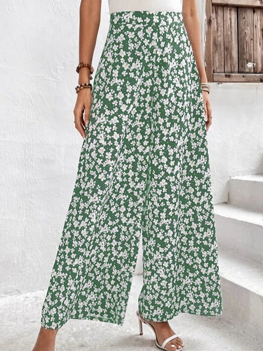 Damen Blumenmuster Palazzohose R&B