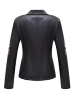 R&B | Vegan-Lederjacke - Nieten Design - Reißverschlussdetails - Klassischer Biker Stil