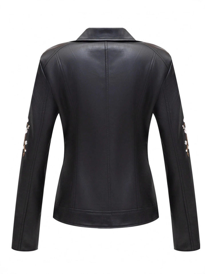 R&B | Vegan-Lederjacke - Nieten Design - Reißverschlussdetails - Klassischer Biker Stil