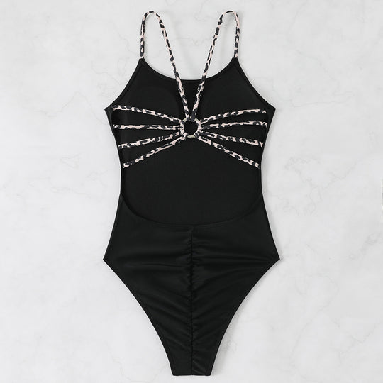 Damen Einteiler Badeanzug mit außergewöhnlichem Cut-Out und modischen Trägerdetails R&B