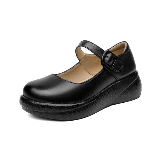 Damen Mary Jane Schuhe mit verstellbarem Riemen und bequemem Fußbett R&B