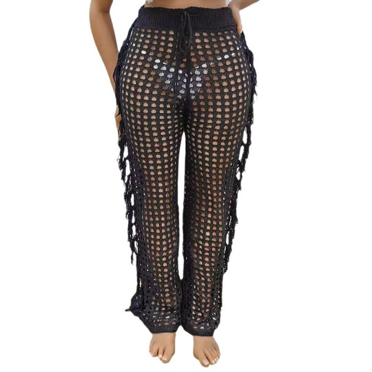 Damen luftige Häkelstrandhose R&B