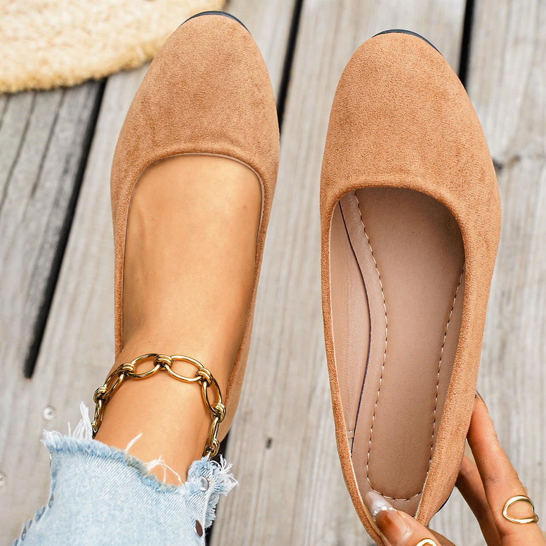 Damen Klassische Ballerinas aus weichem Wildleder R&B