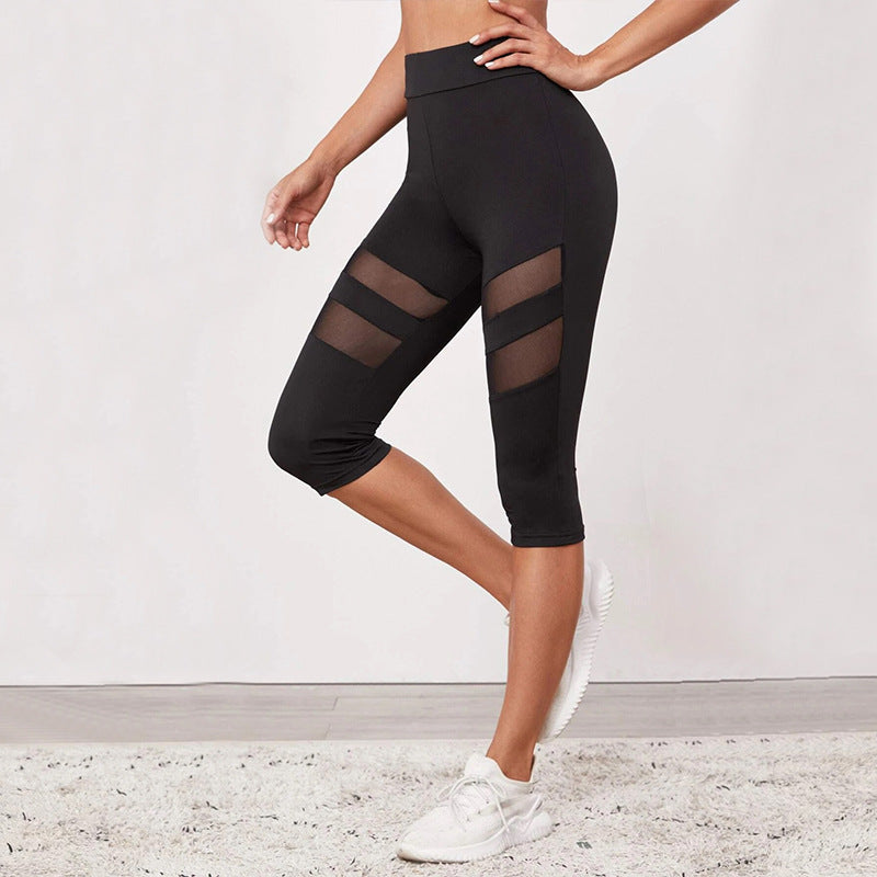 Damen Fitness-Leggings mit innovativen Mesh-Einsätzen R&B