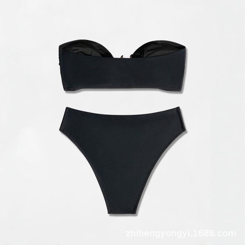 Damen Bandeau-Bikini mit elegantem Designelement R&B