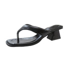 Damen elegante Zehentrenner mit modischem Blockabsatz R&B