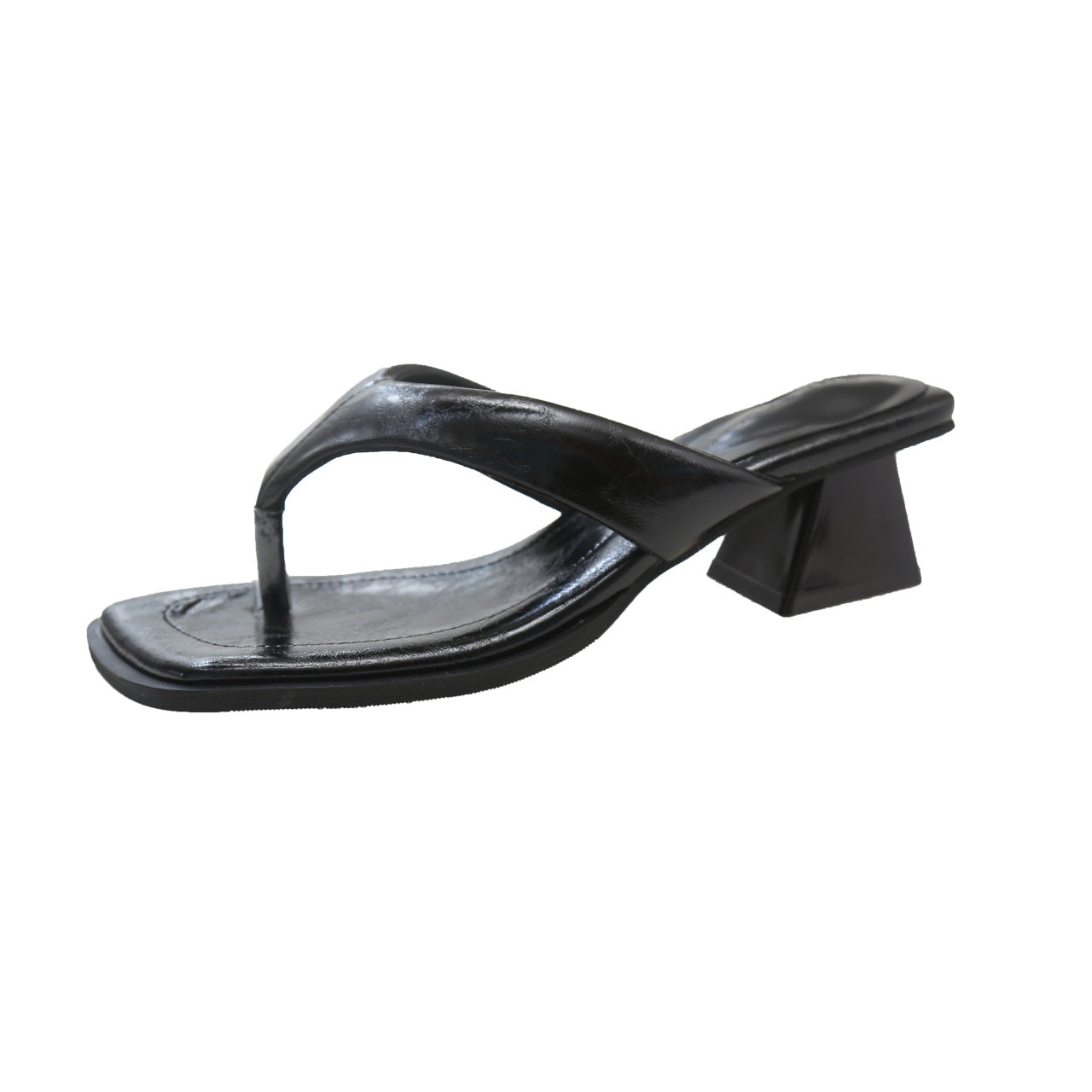 Damen elegante Zehentrenner mit modischem Blockabsatz R&B