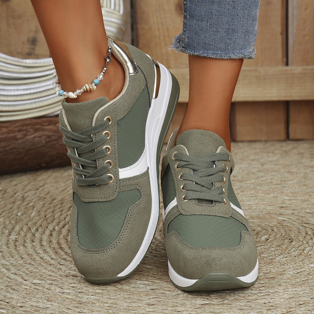 Damen modische Sneakers mit atmungsaktivem Obermaterial und gepolstertem Fußbett R&B