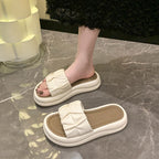 Damen bequeme Mules mit elegantem Rüschendesign R&B