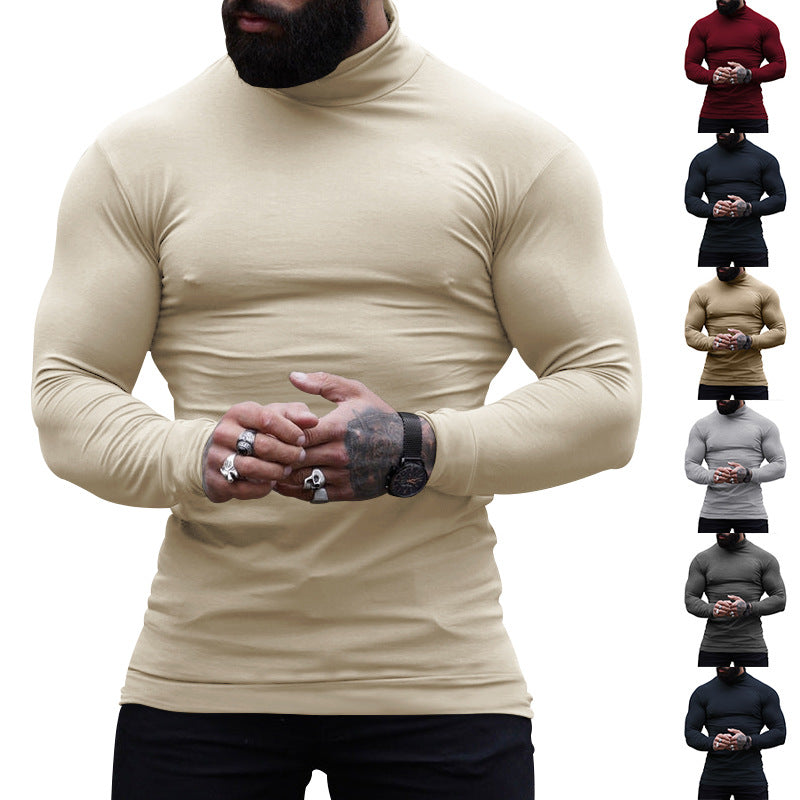 Herren Langarm-Turtleneck aus hochwertiger Baumwolle R&B