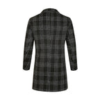 Damen eleganter Trenchcoat mit feinem Karo-Muster und tailliertem Schnitt