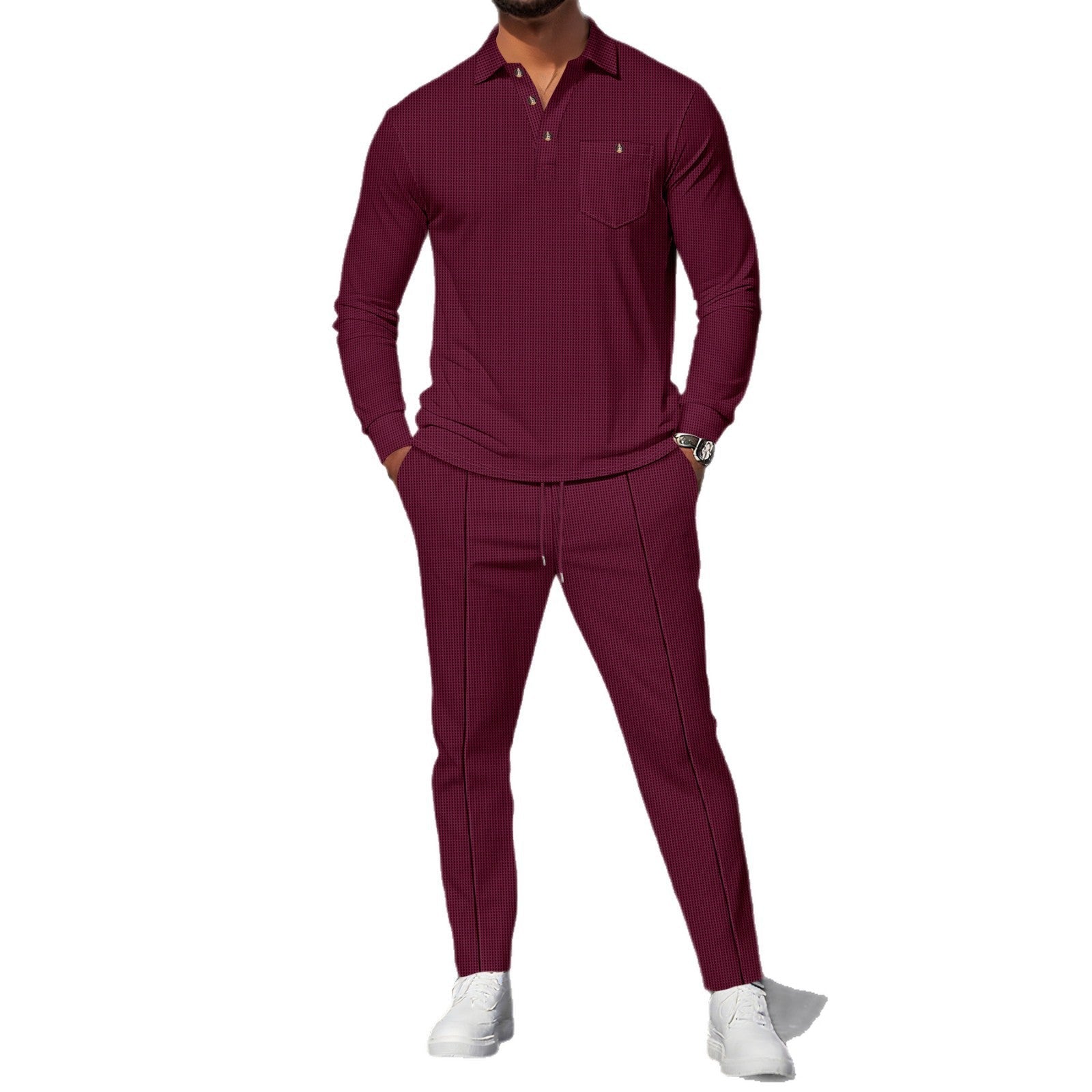 Herren elegantes Freizeit-Set mit modischen Akzenten und atmungsaktiven Materialien R&B