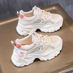 Damen Chunky Sneakers mit atmungsaktiver Mesh-Oberfläche und sportlicher Dämpfung R&B