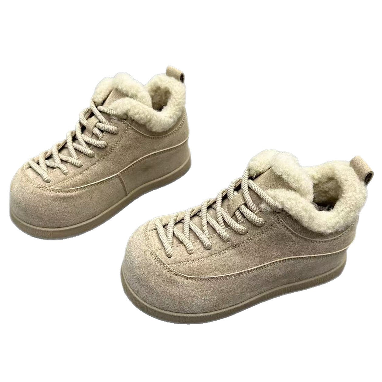 Damen Modische und kuschelige Winterstiefel mit flauschigem Innenfutter R&B