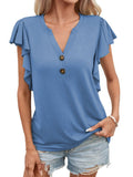 Damen T-Shirt mit Rüschendetails