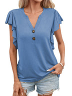 Damen T-Shirt mit Rüschendetails
