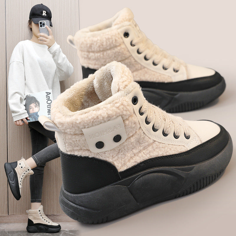 Damen High-Top Sneakers mit isolierendem Innenfutter und rutschfester Sohle R&B