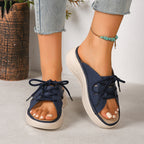 Damen Clogs mit angesagtem Schnürdesign und komfortabler Plateau-Sohle