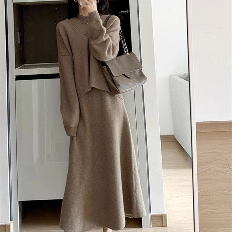 Damen Strickkleid mit Pullover im Set R&B