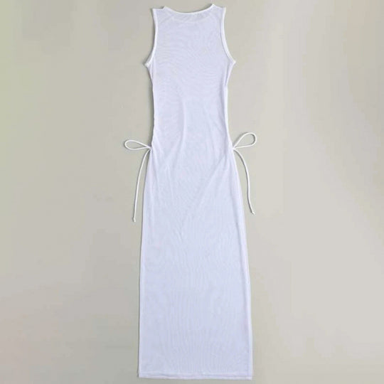 Damen transparenter Strandoveral mit hohem Schnitt R&B