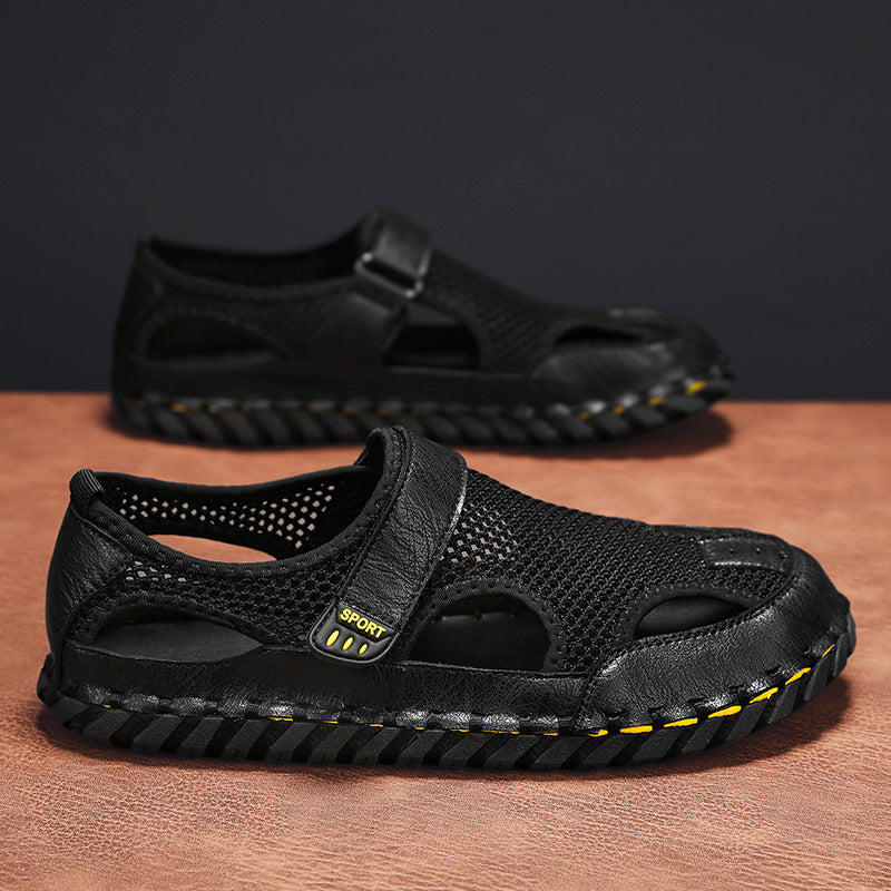 Damen Sportliche Mesh-Sandalen mit verstellbarem Riemen und rutschfester Sohle R&B