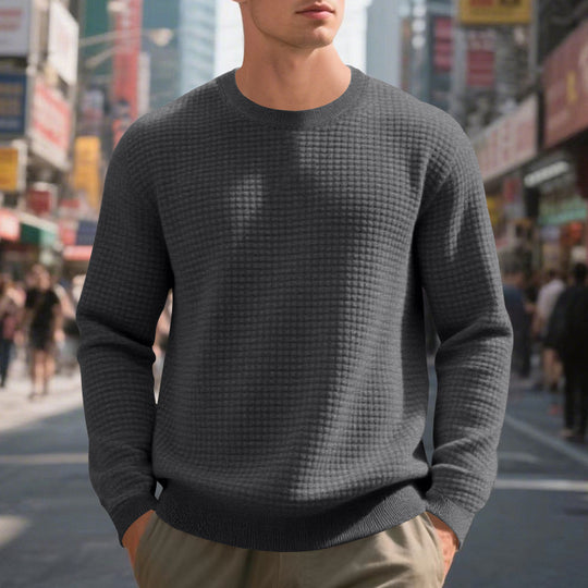 Herren Strickpullover mit strukturiertem Design und optimaler Passform R&B